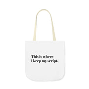 Stocking Filler! Script Tote Bag with 5 strap colour options