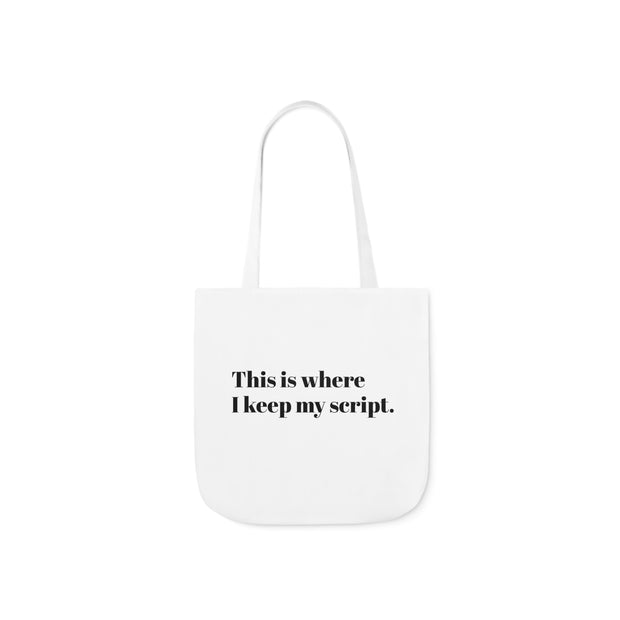 Stocking Filler! Script Tote Bag with 5 strap colour options