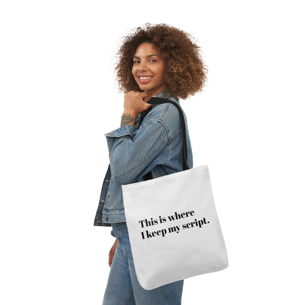 Stocking Filler! Script Tote Bag with 5 strap colour options