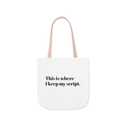 Stocking Filler! Script Tote Bag with 5 strap colour options