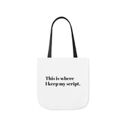 Stocking Filler! Script Tote Bag with 5 strap colour options