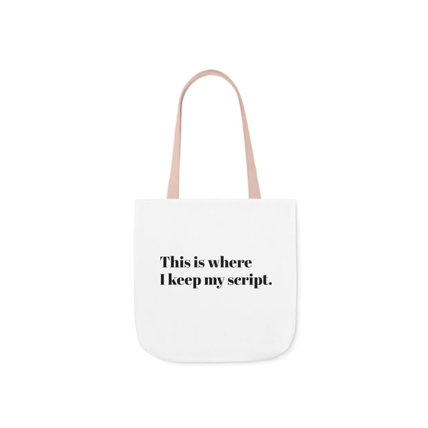 Stocking Filler! Script Tote Bag with 5 strap colour options