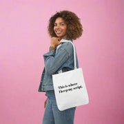 Stocking Filler! Script Tote Bag with 5 strap colour options