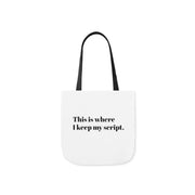 Stocking Filler! Script Tote Bag with 5 strap colour options